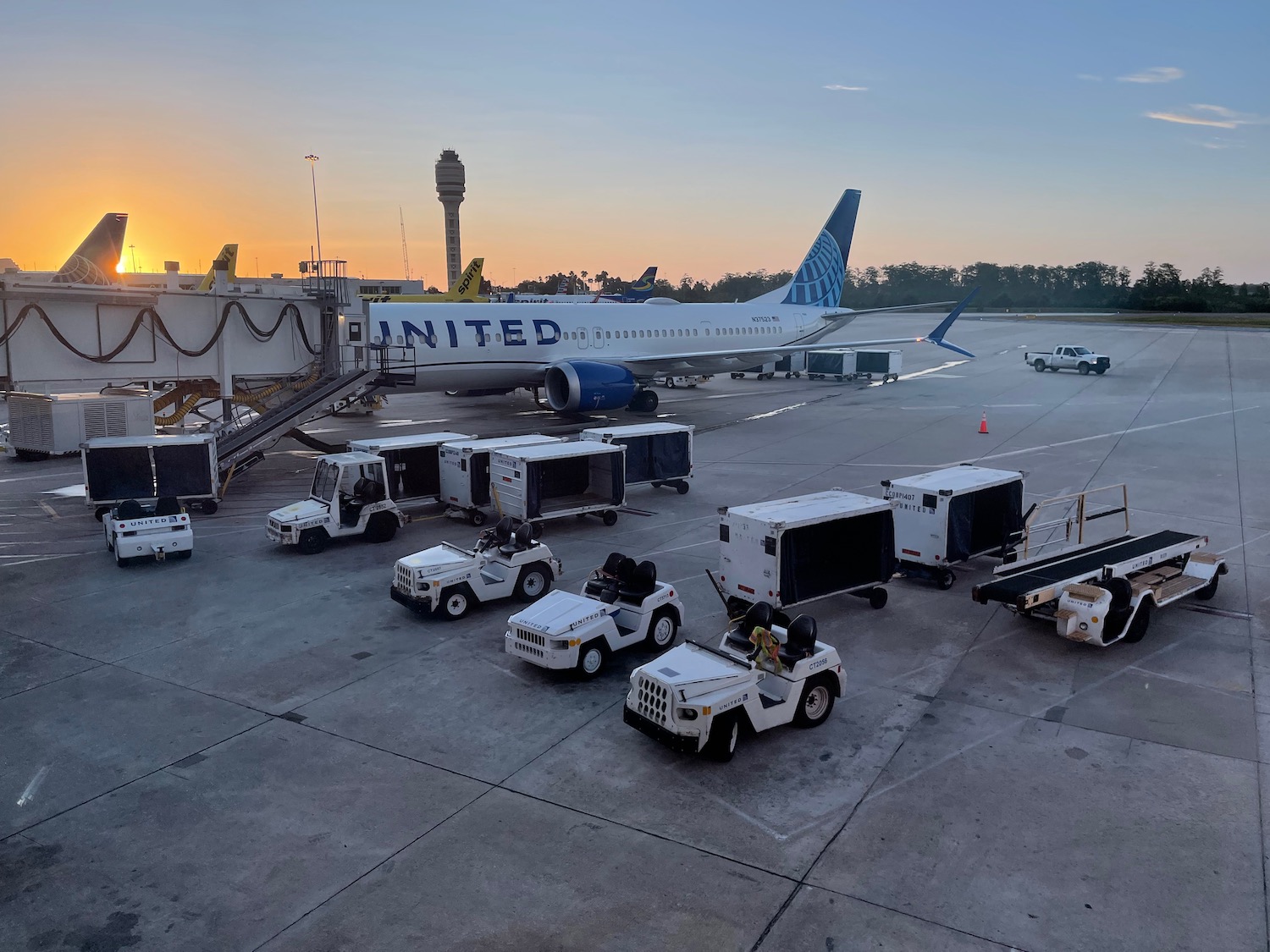 a plane parked at an airport