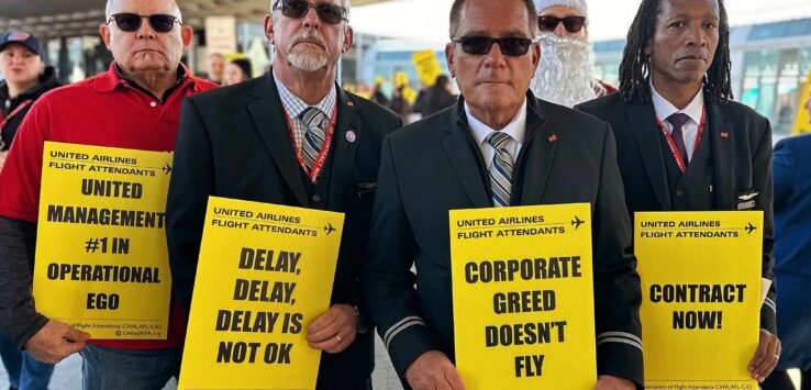 United Airlines Flight Attendants Strike Vote