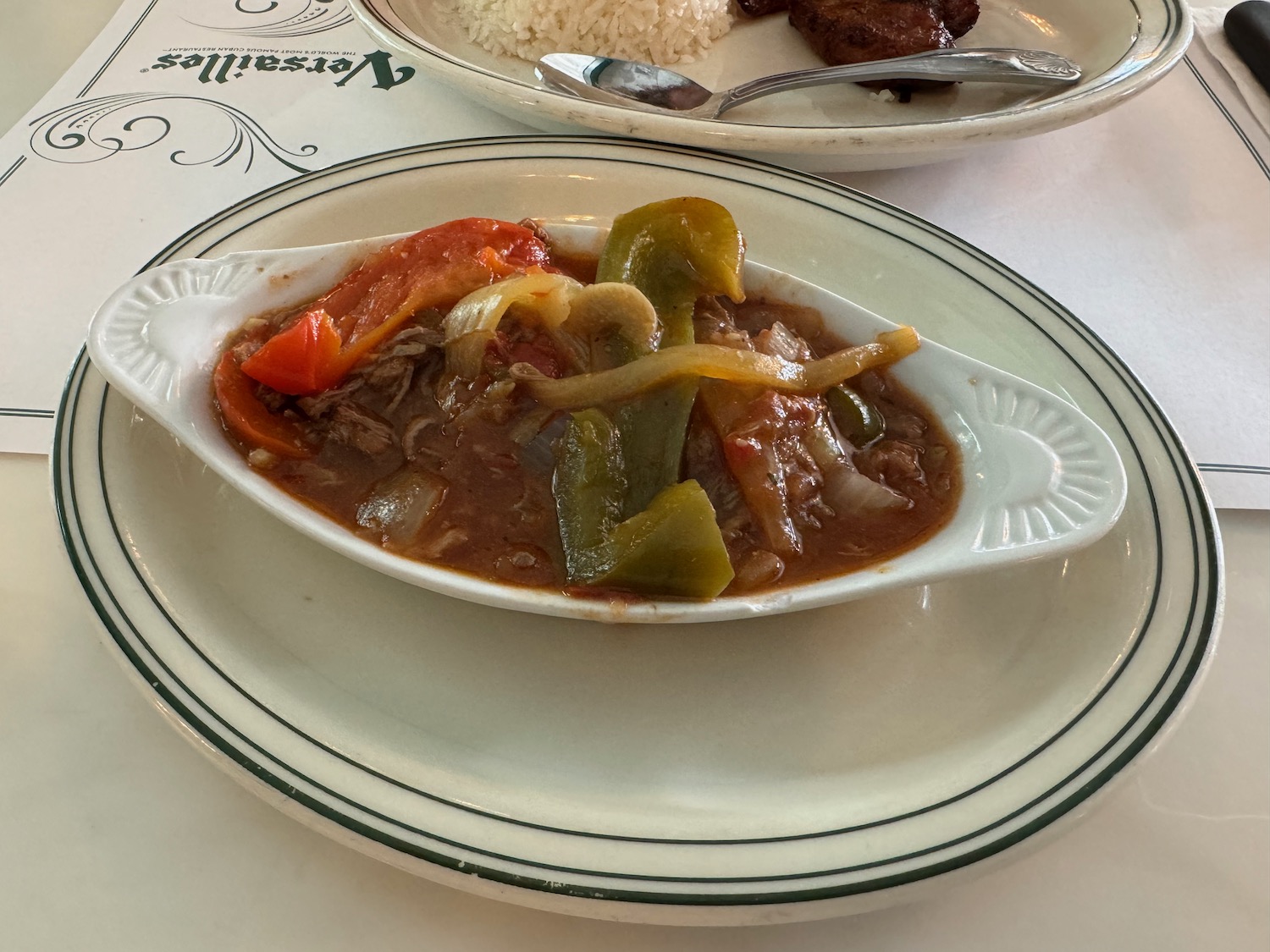 a plate of food on a table