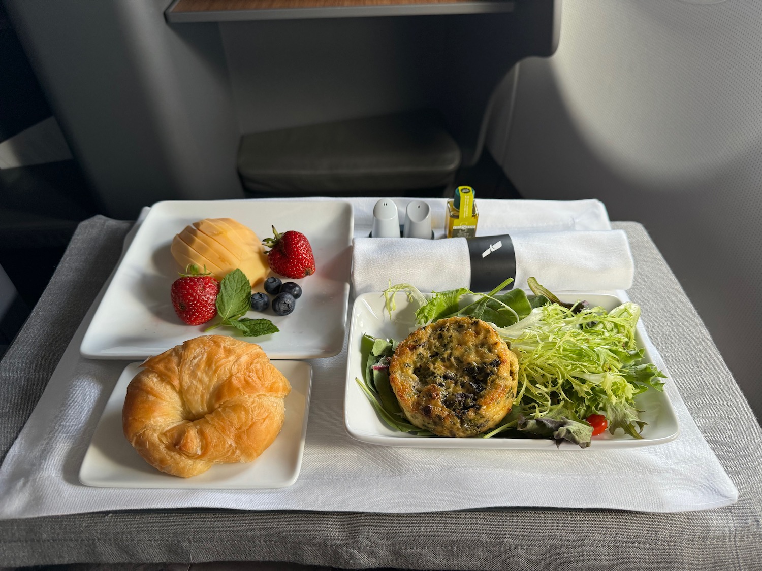 a tray of food on a table