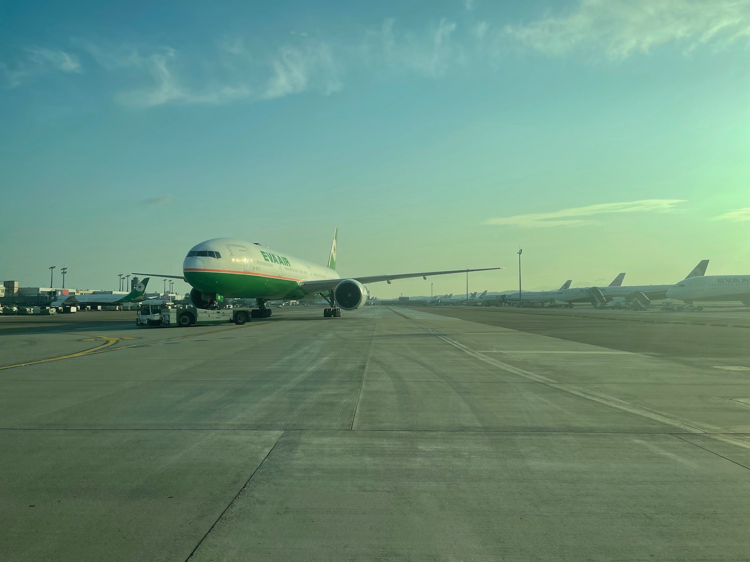 an airplane on the runway