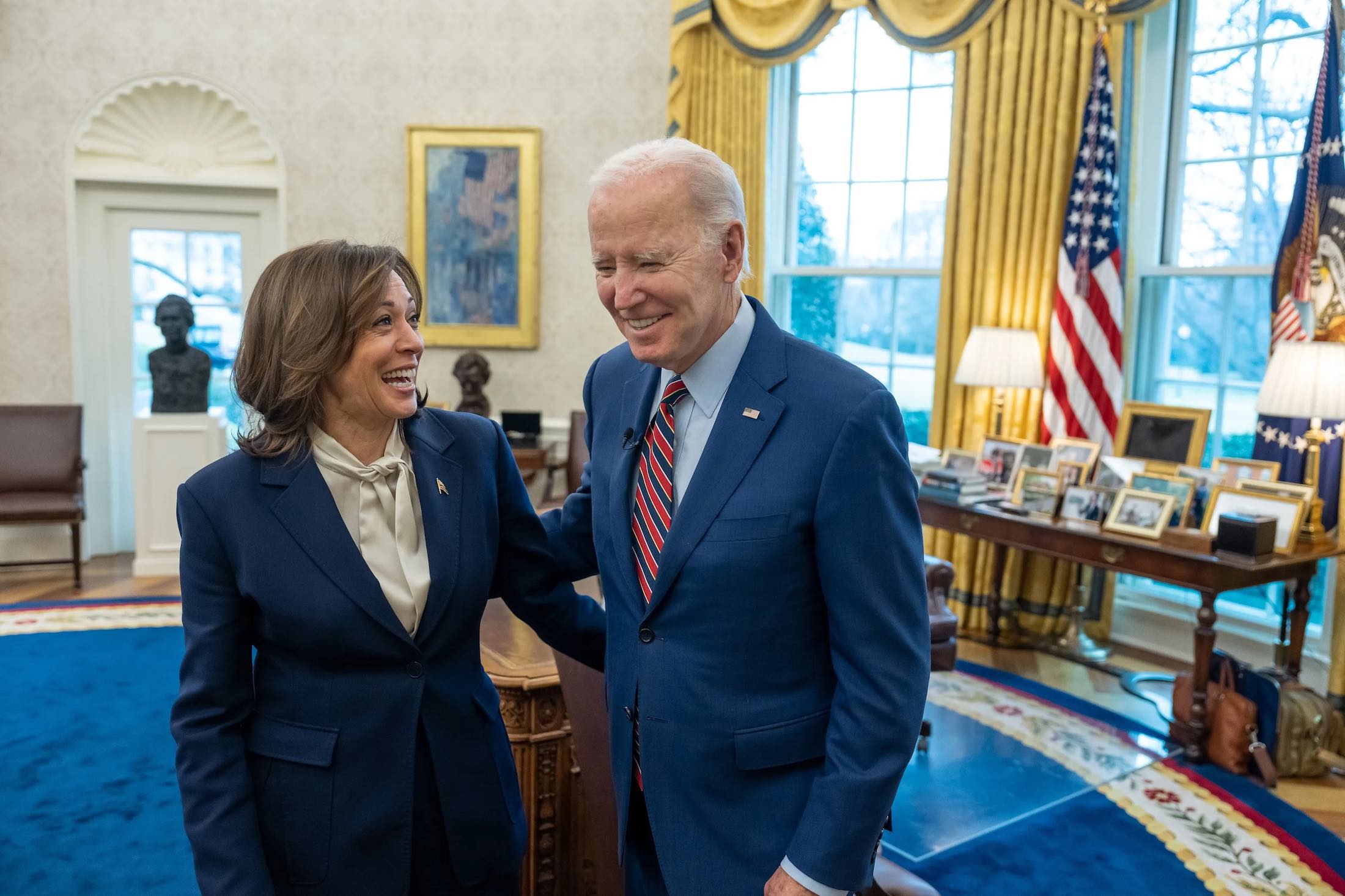 a man and woman in a room