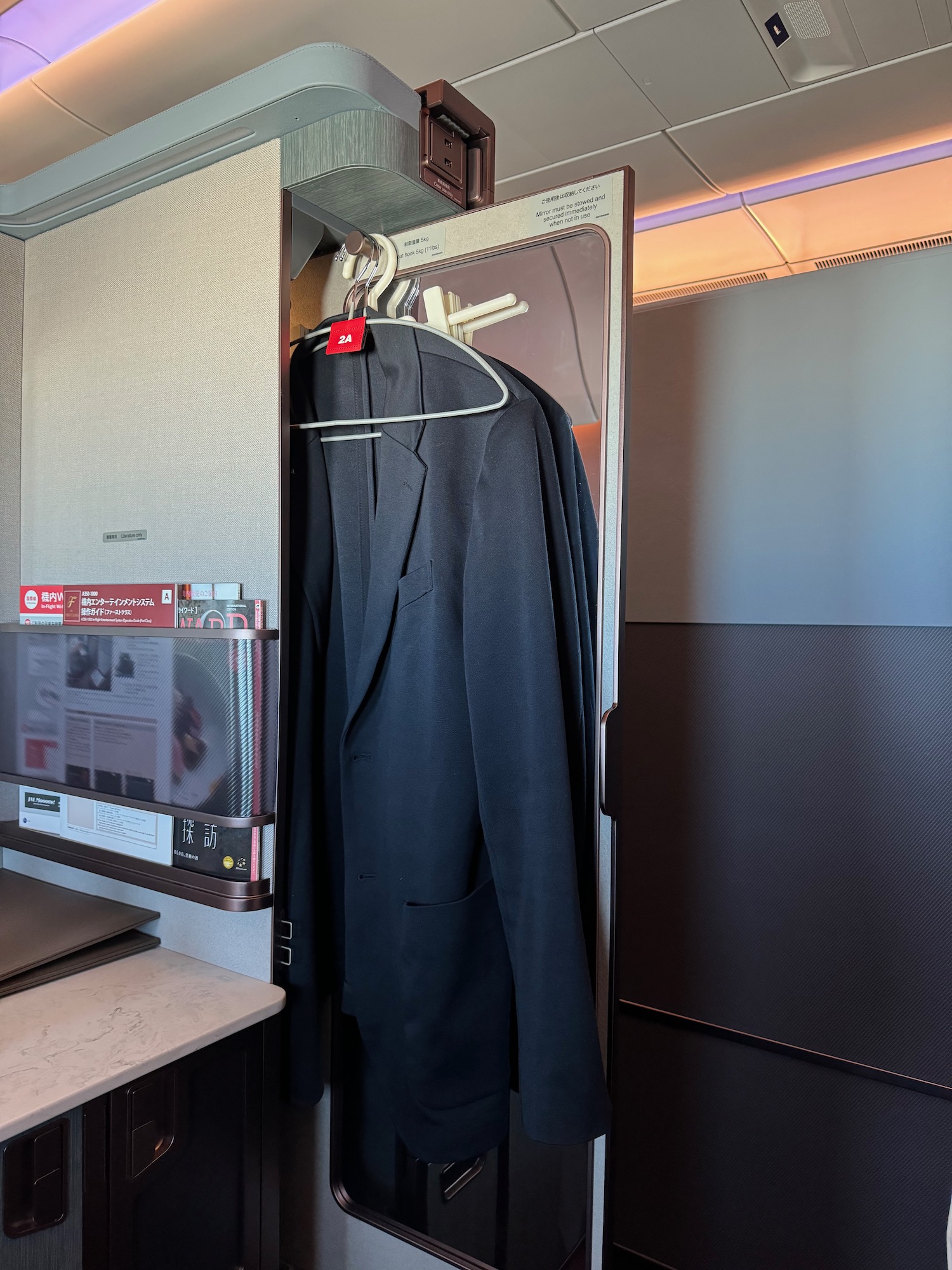 a suit from a door