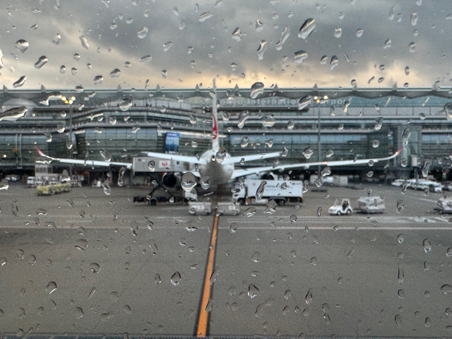 a plane on the runway