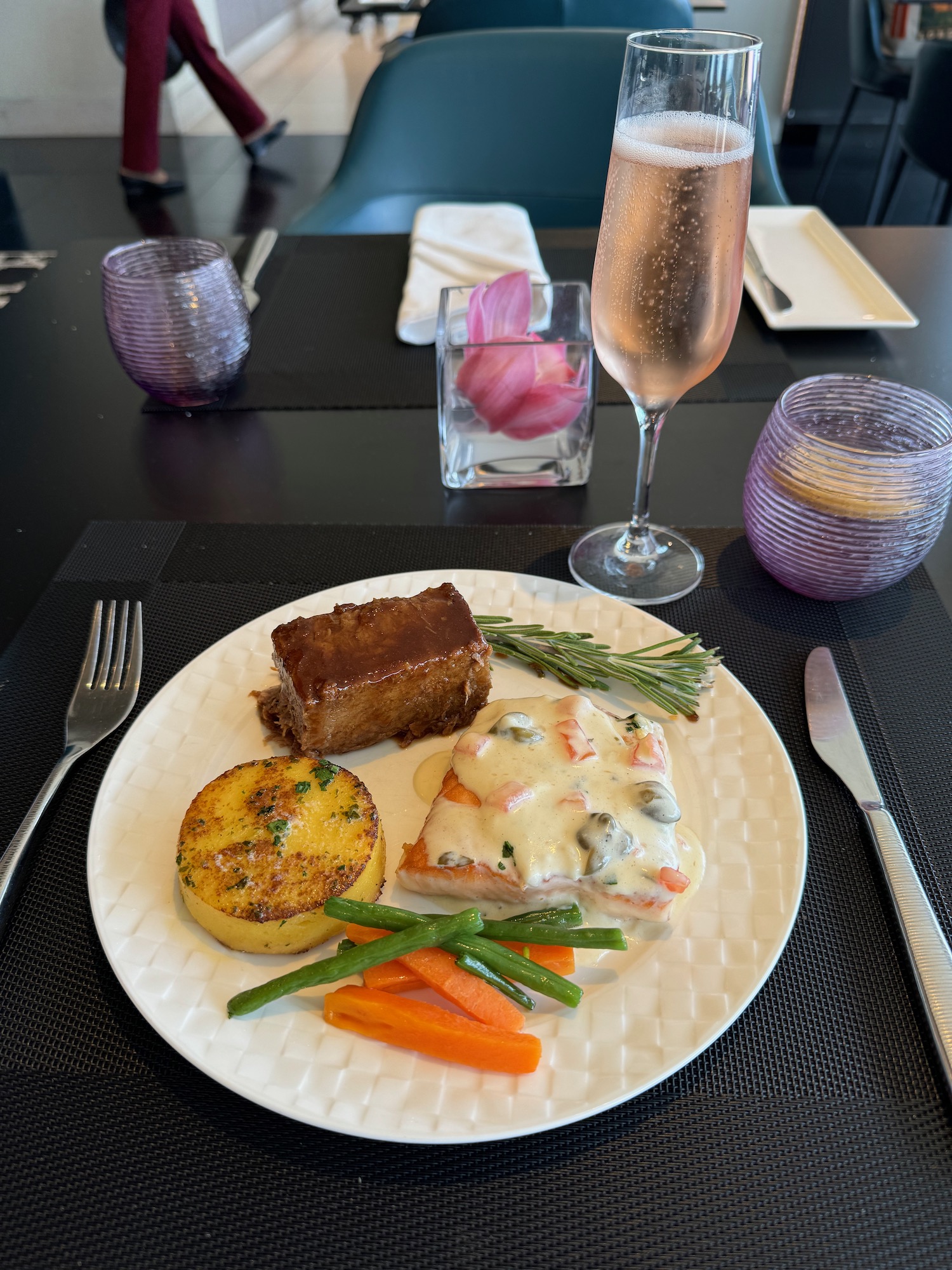 a plate of food on a table