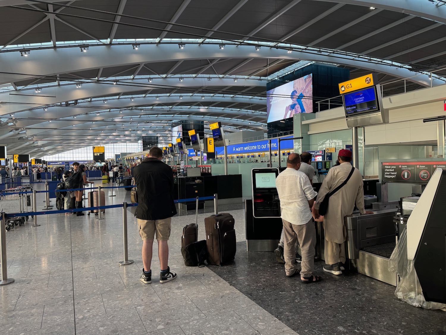 people standing in a terminal