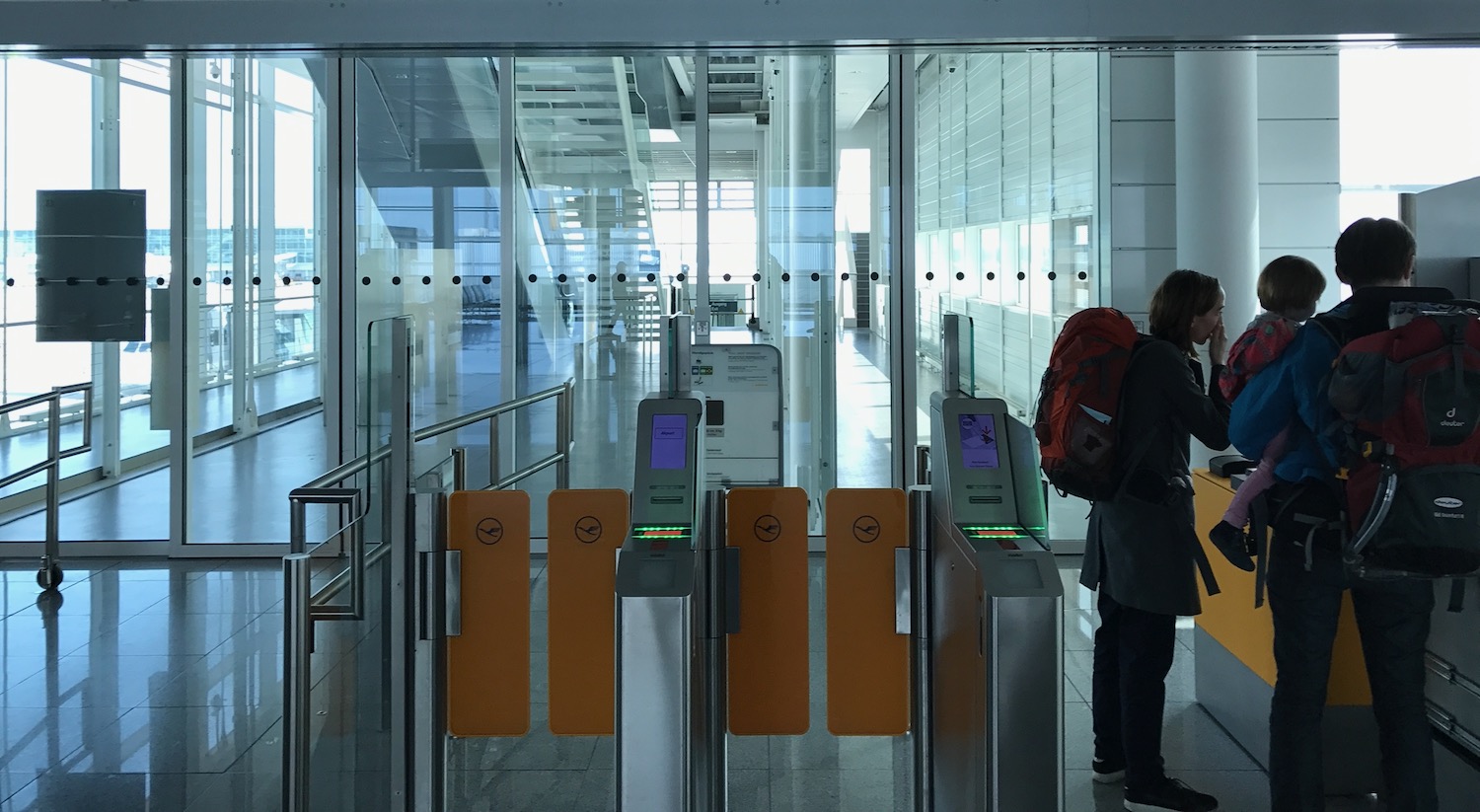 a person standing at an entrance to a building