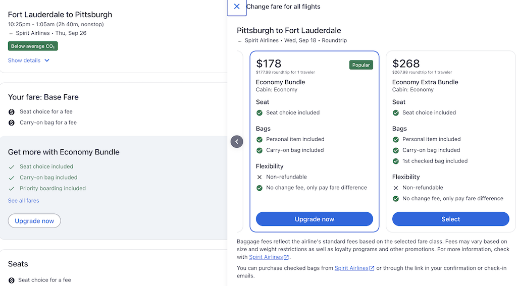 OTA Spirit packages big front seat