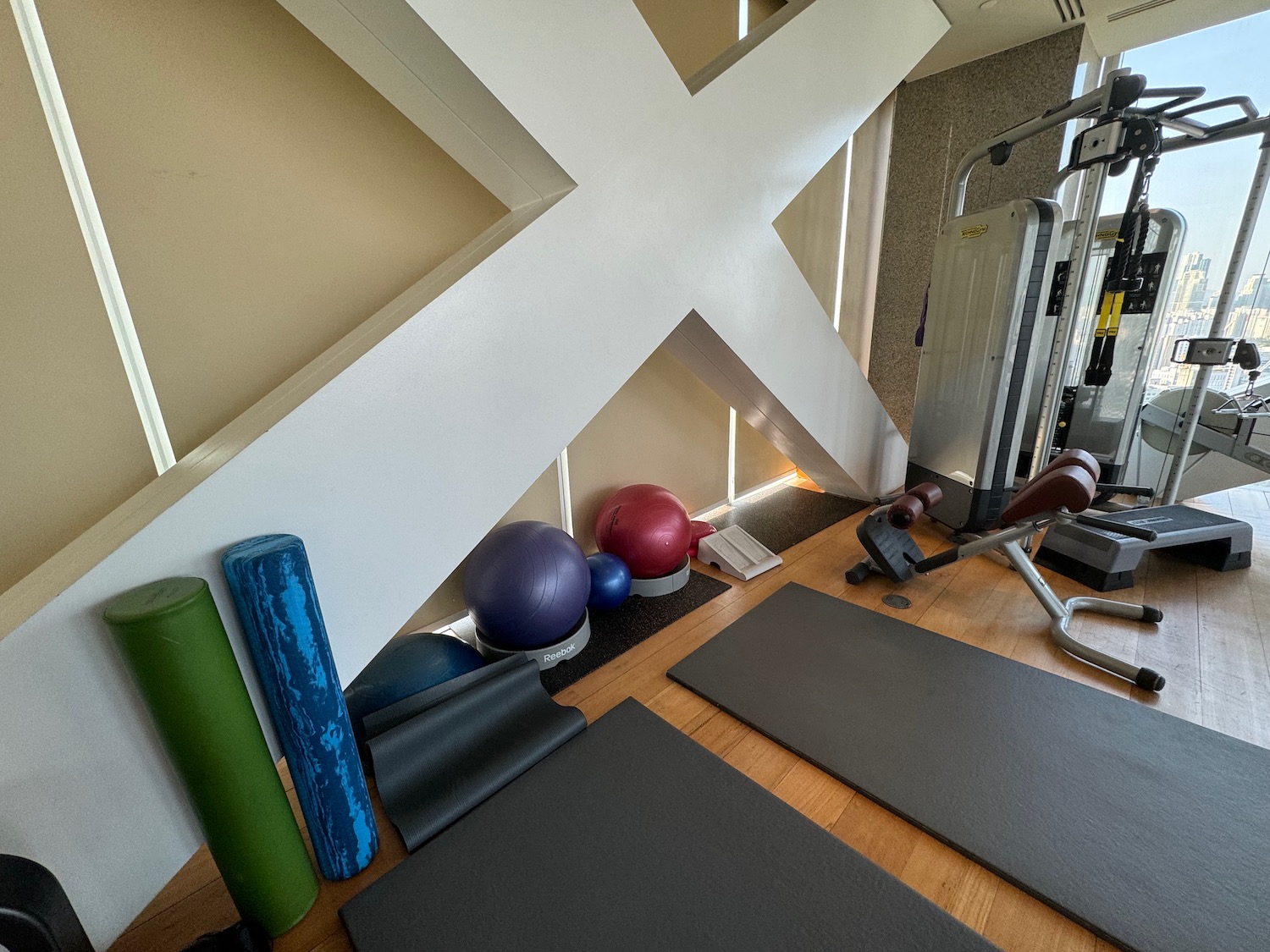 a gym equipment on the floor