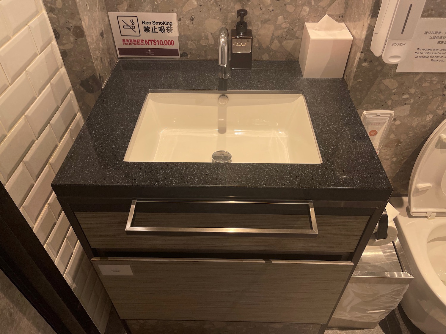 a sink in a bathroom