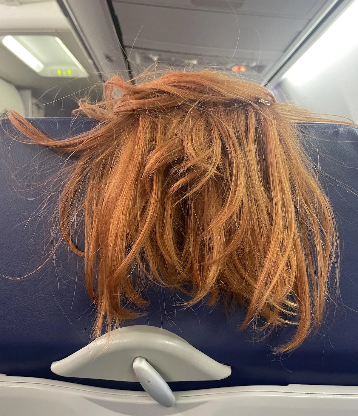 a hair on a seat