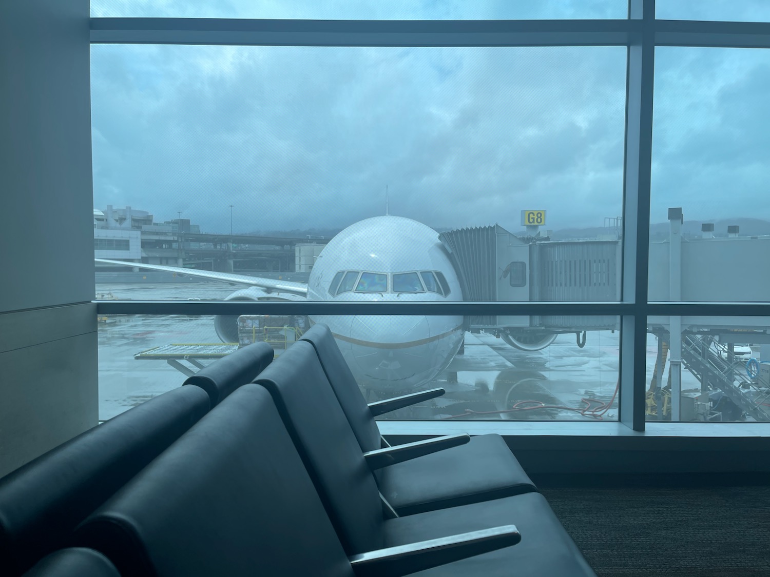 an airplane at an airport