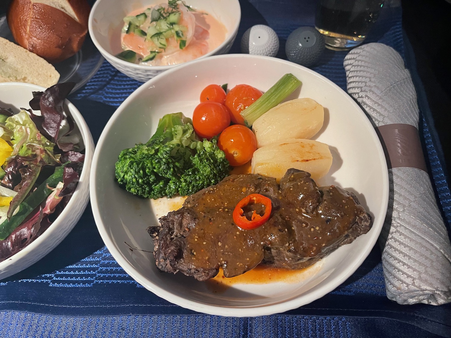 a plate of food on a table