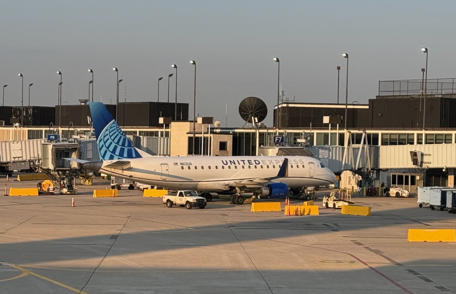 a plane parked at an airport