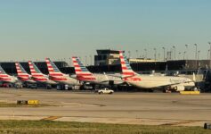 airplanes parked on the tarmac