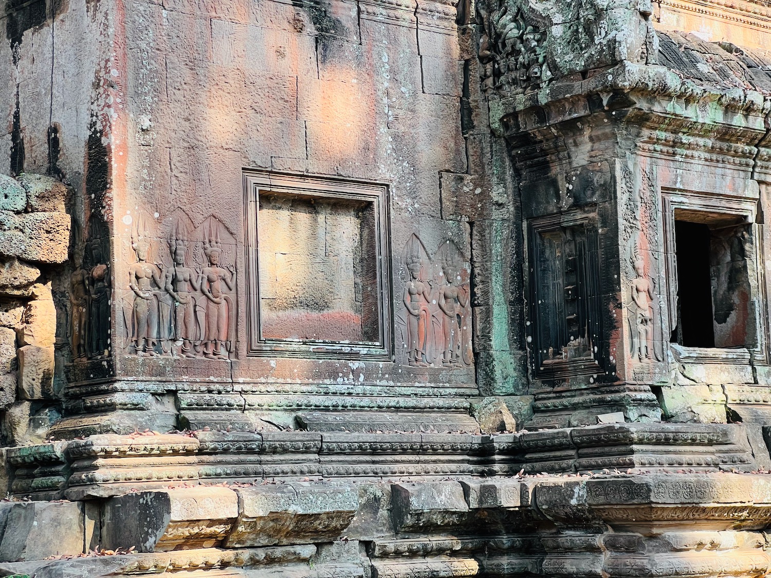 a stone building with carvings on it