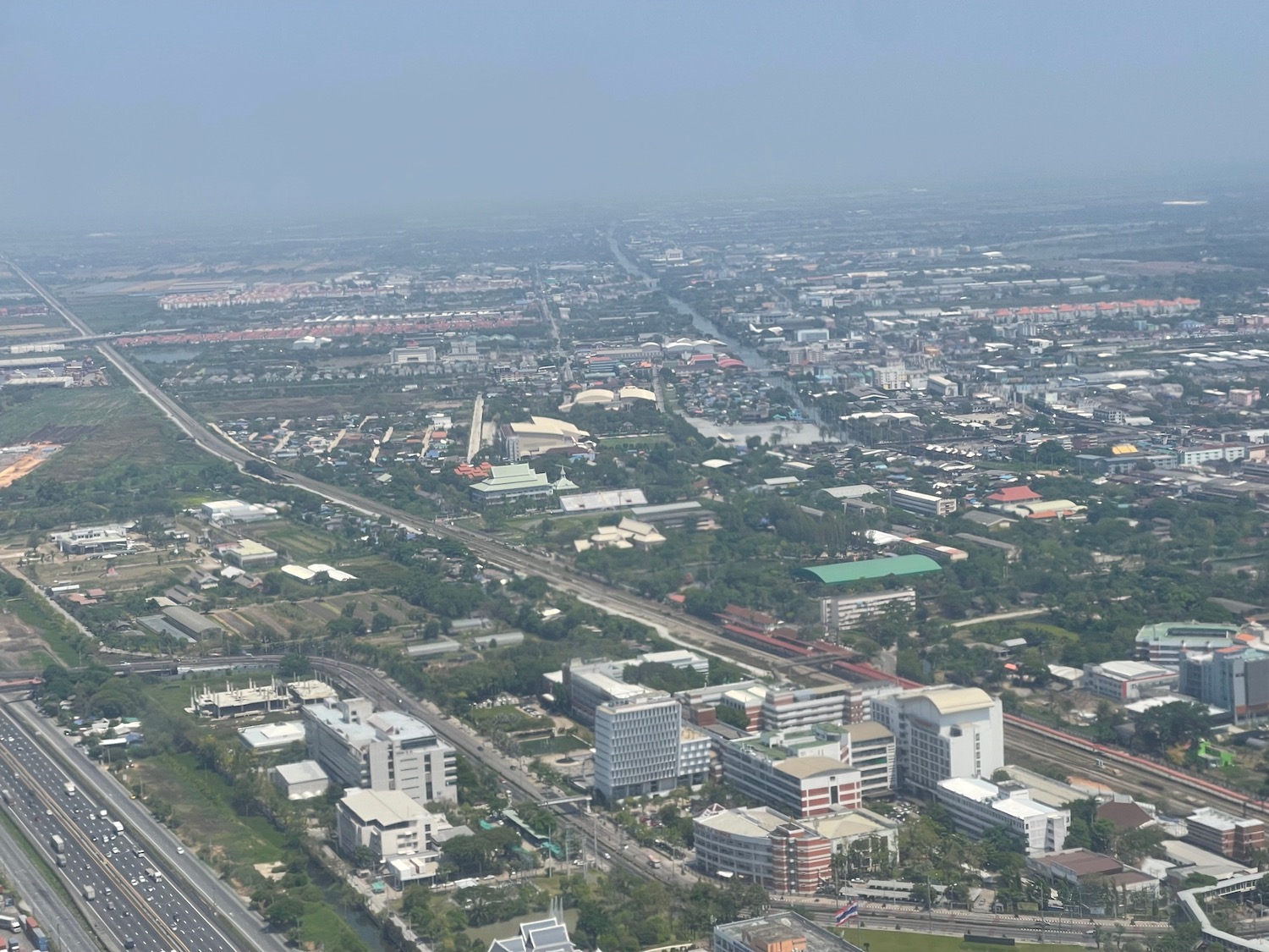 an aerial view of a city