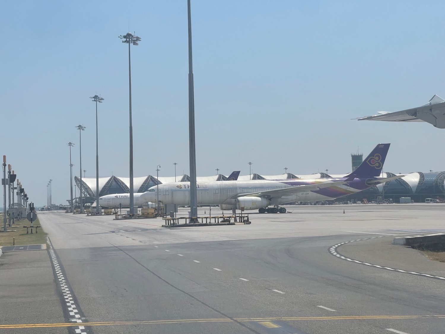 an airplane on a runway