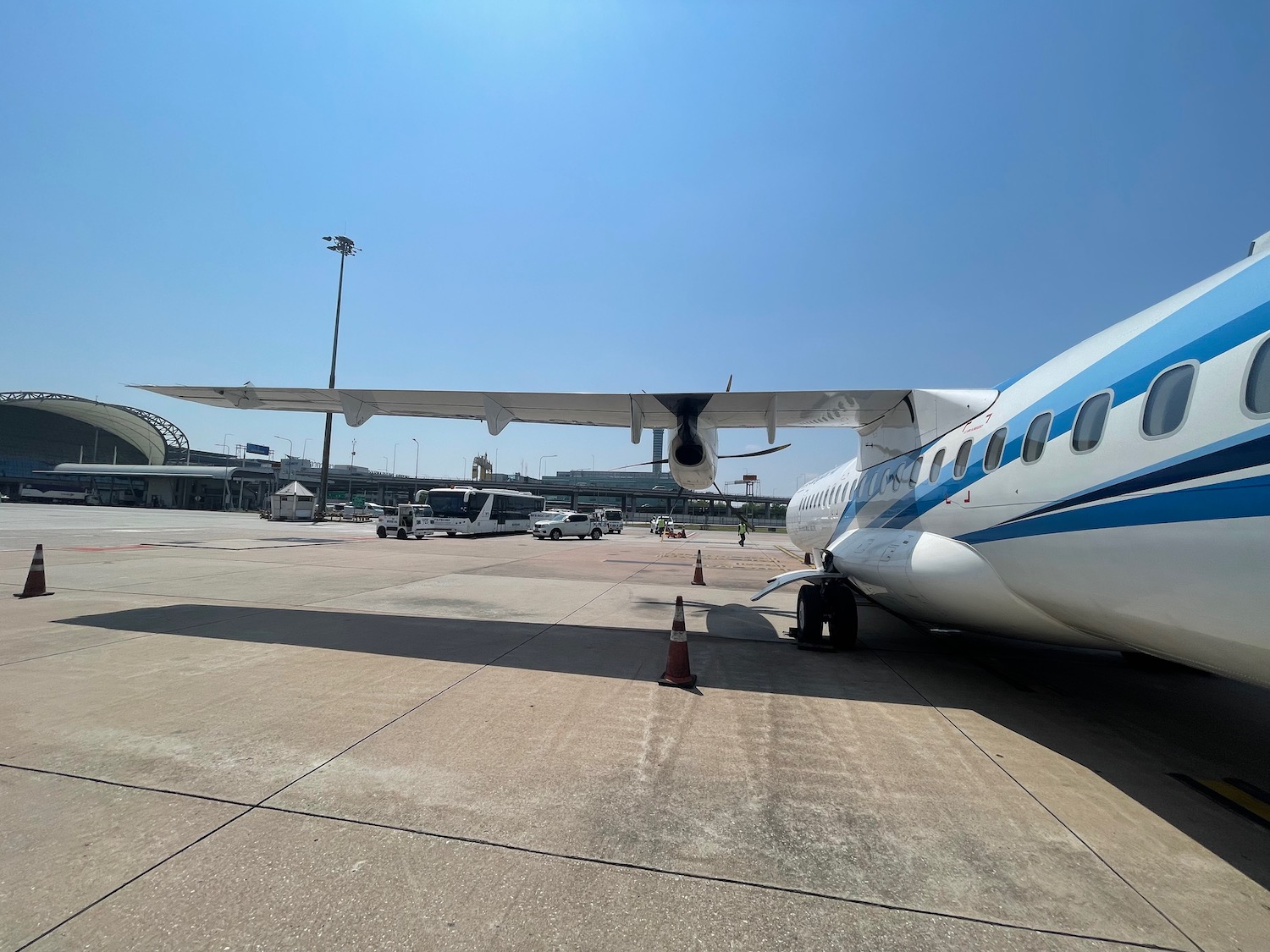 an airplane on the tarmac