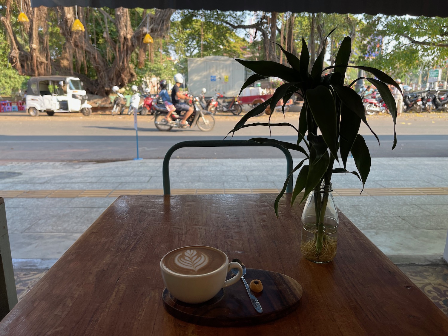 a cup of coffee on a table