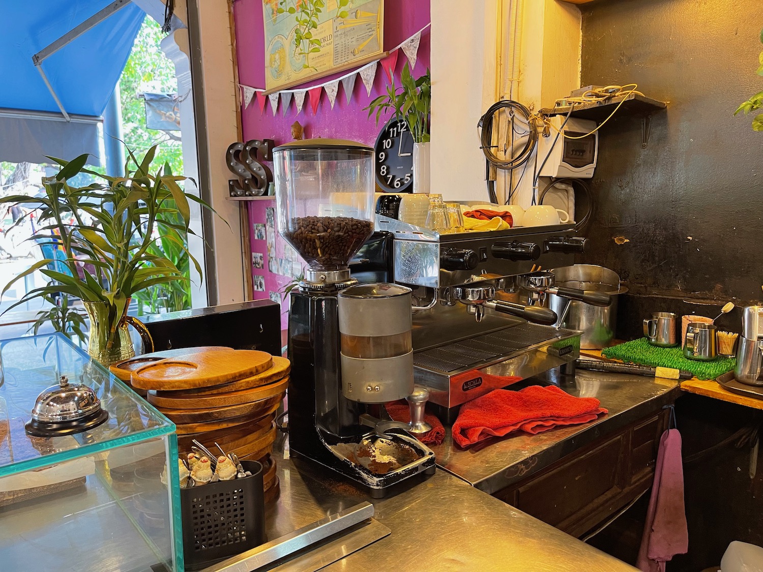 a coffee machine on a counter