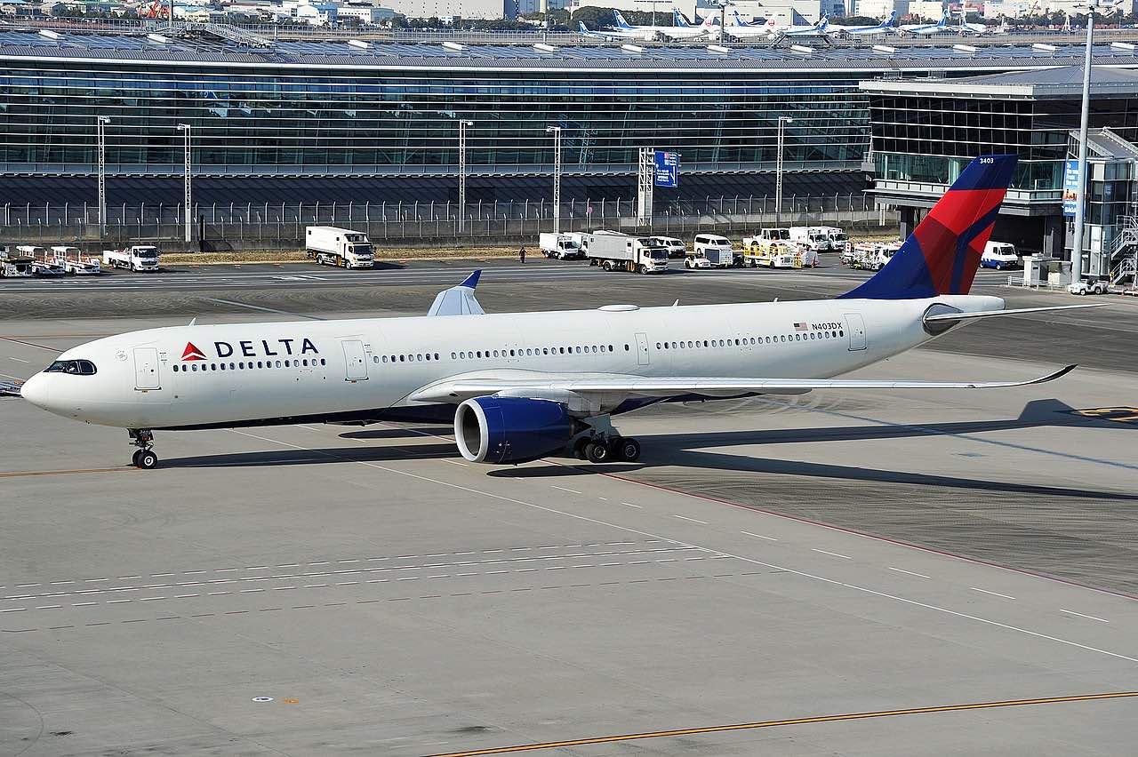 a plane on the runway