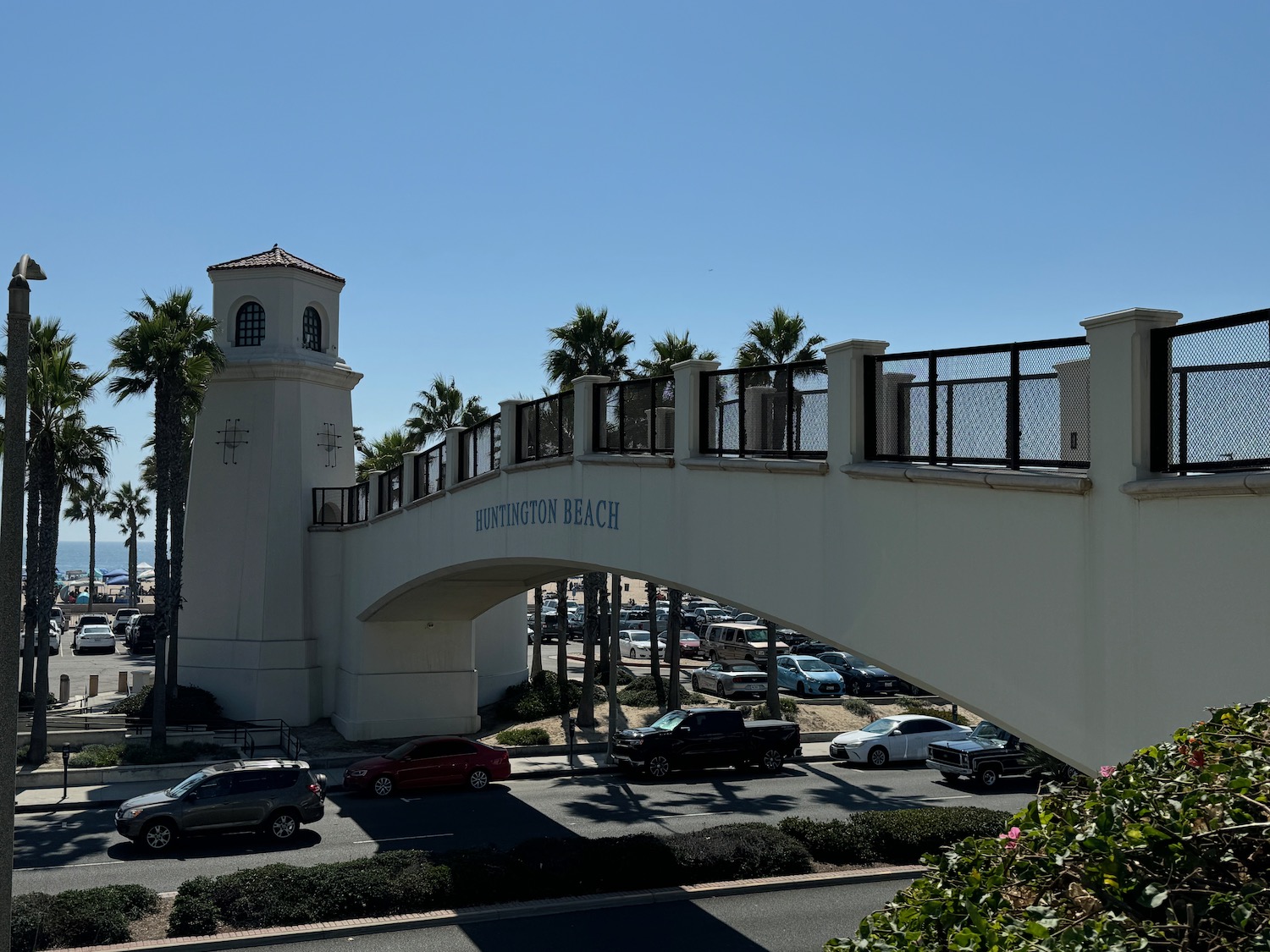 a bridge over a road