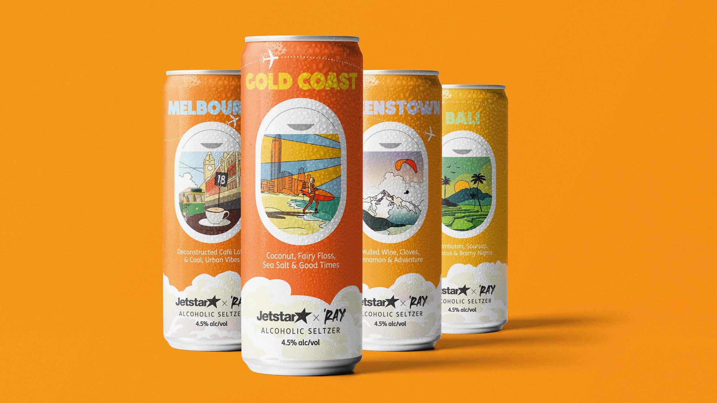 a group of cans of beverage