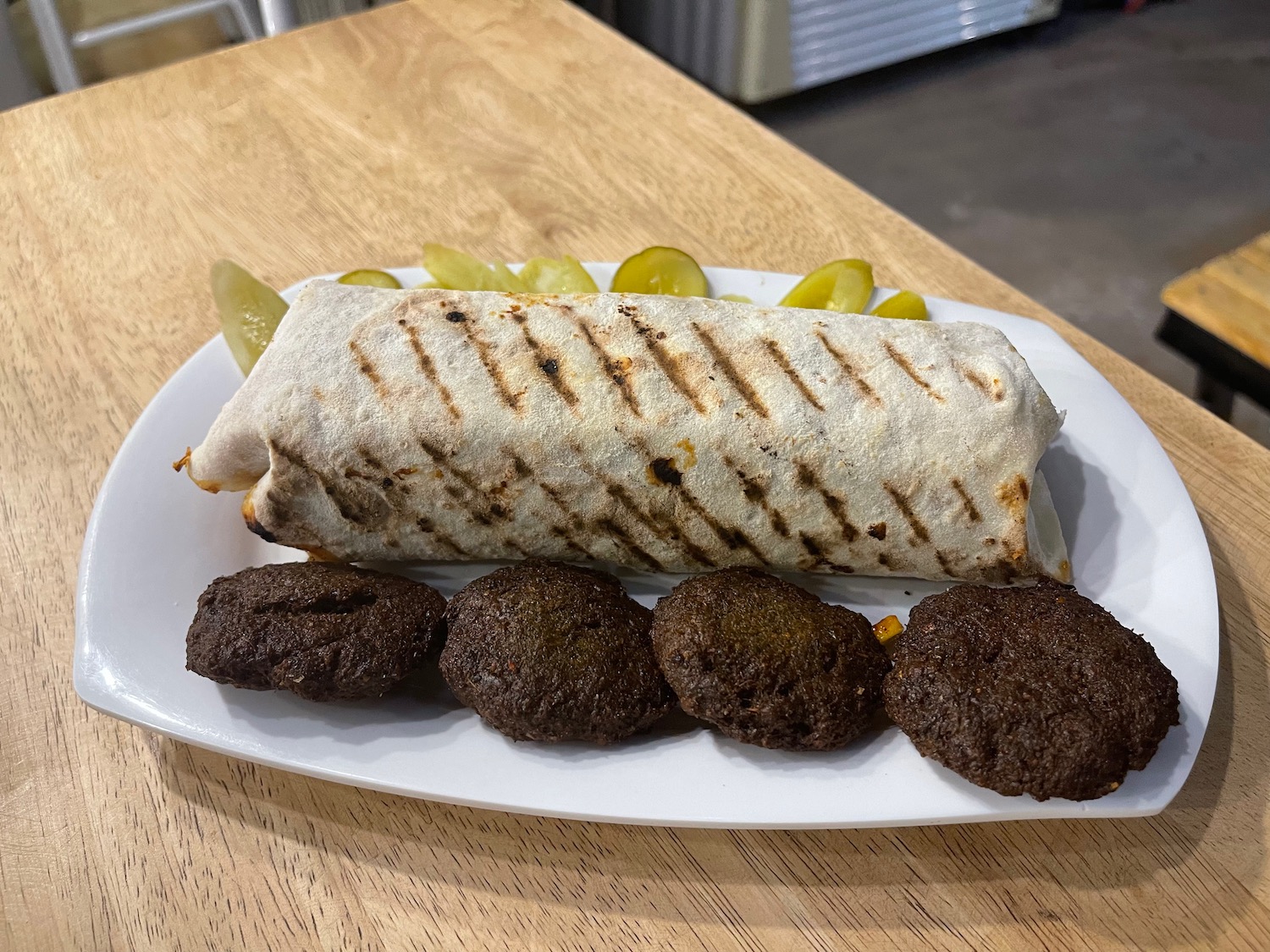 a plate of food on a table