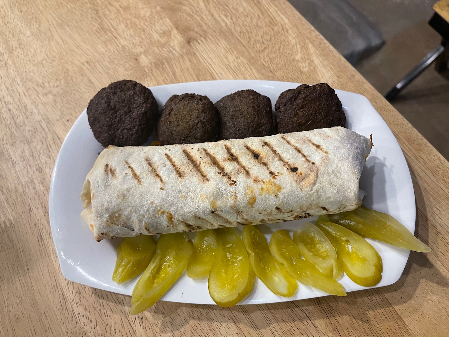 a plate of food on a table