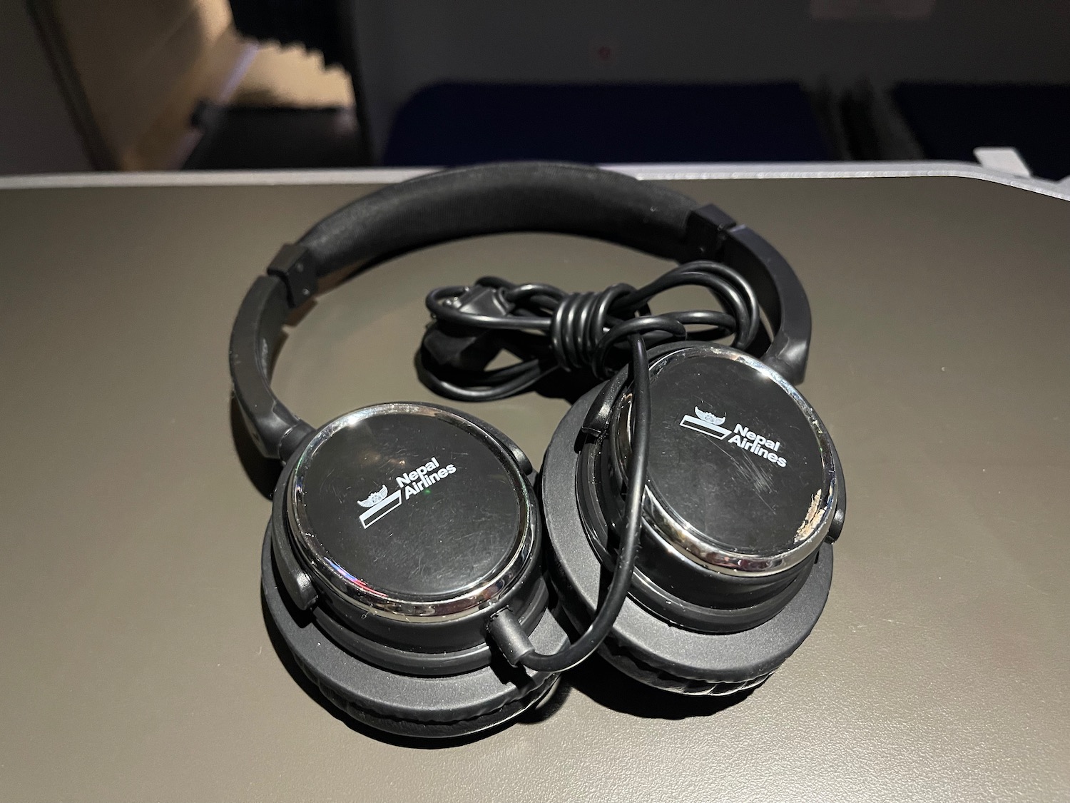 a pair of headphones on a table