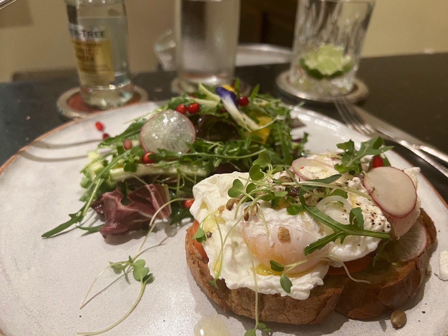 a plate of food on a table