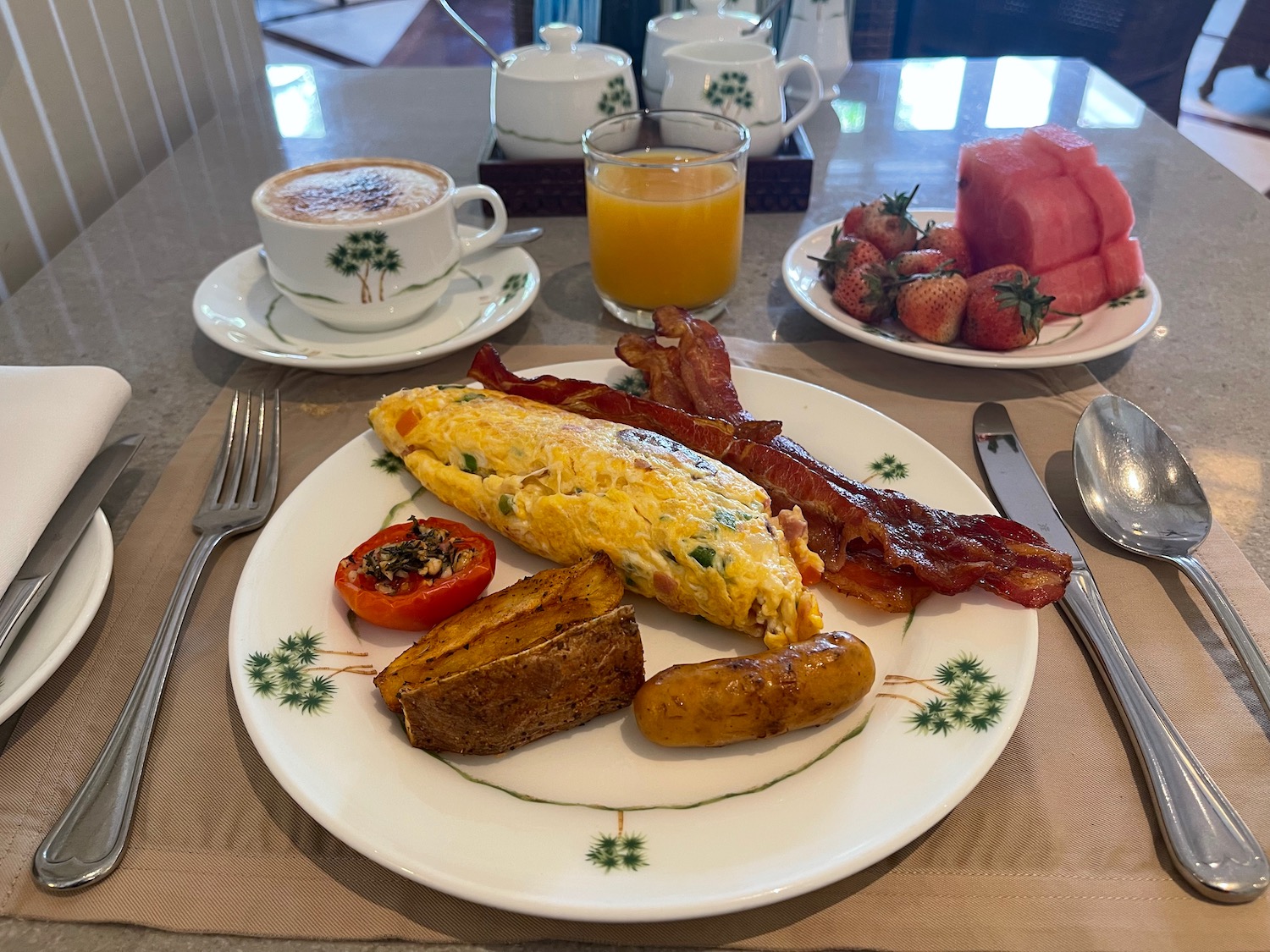 a plate of food on a table