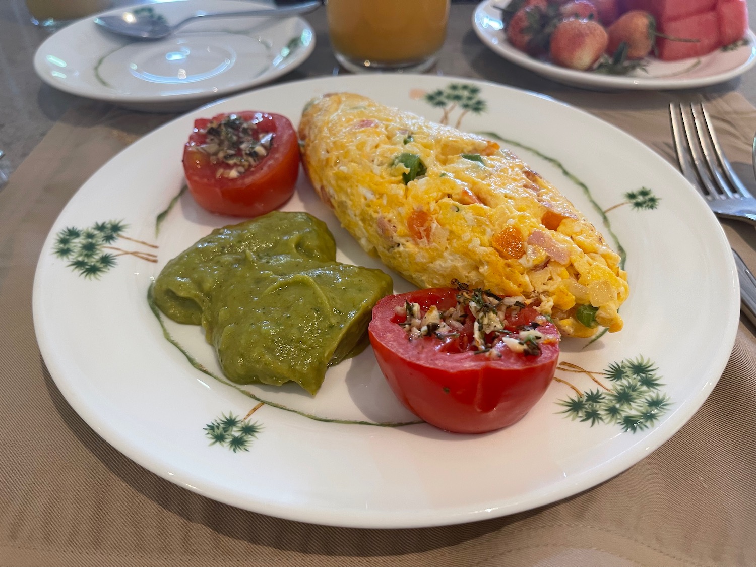 a plate of food on a table