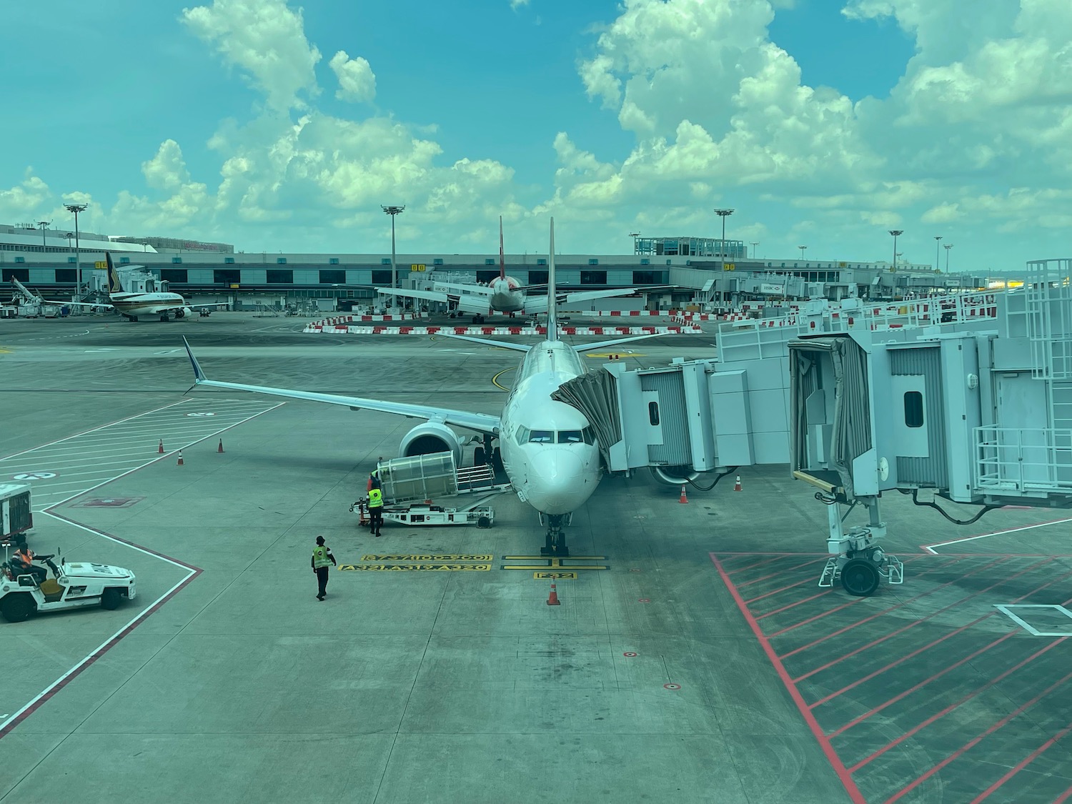 an airplane at an airport