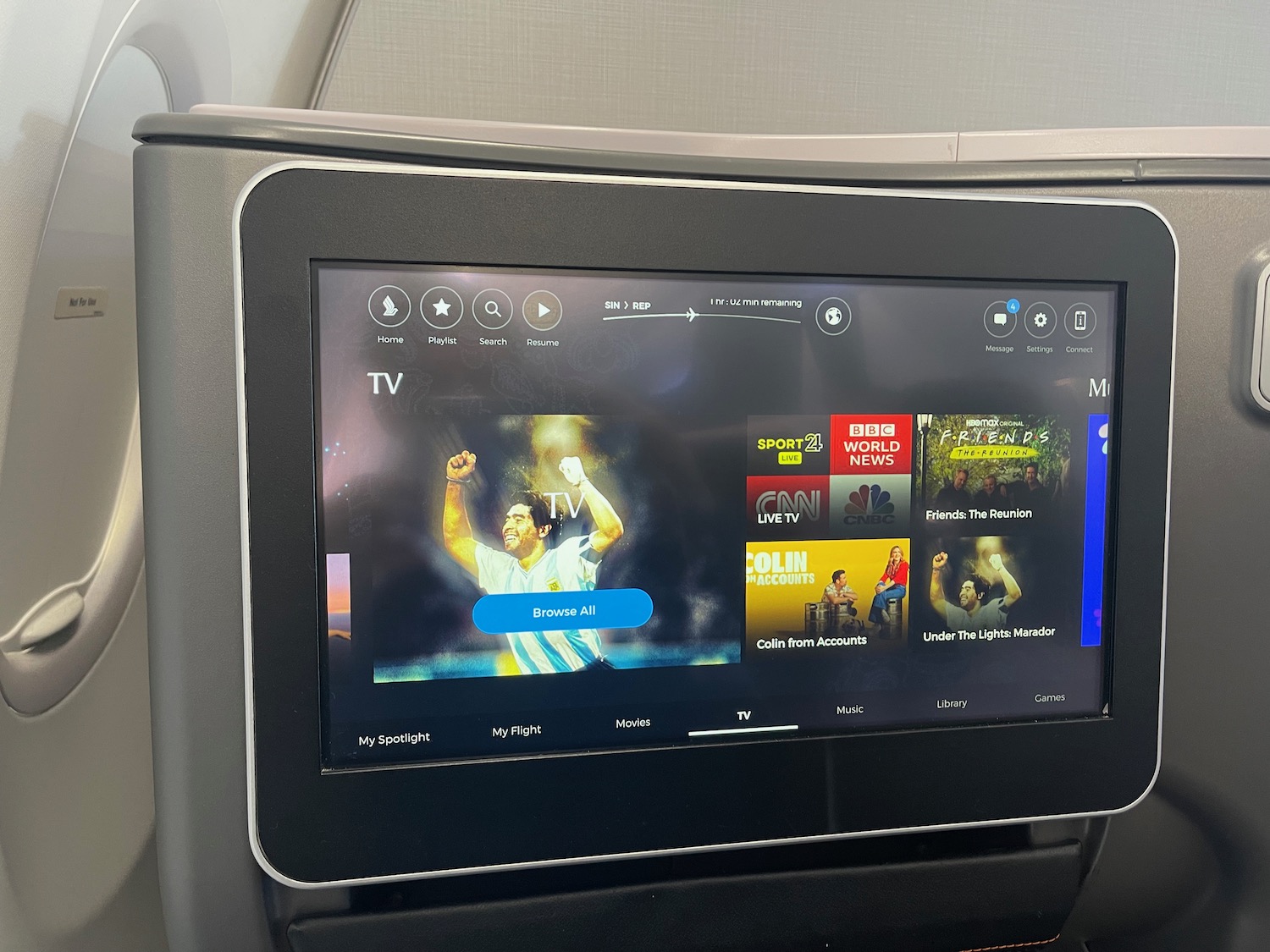 a screen on a plane