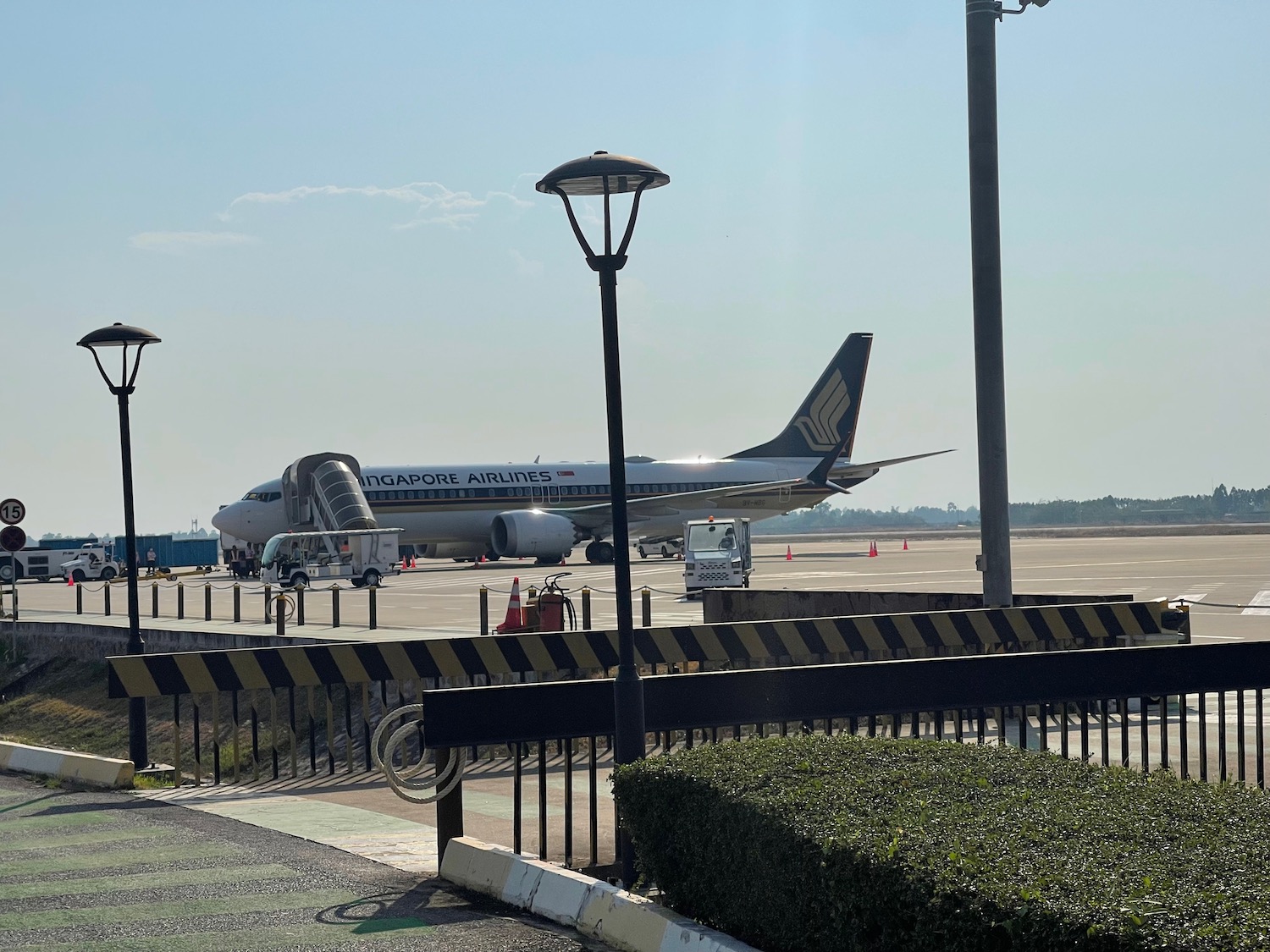 an airplane on a runway