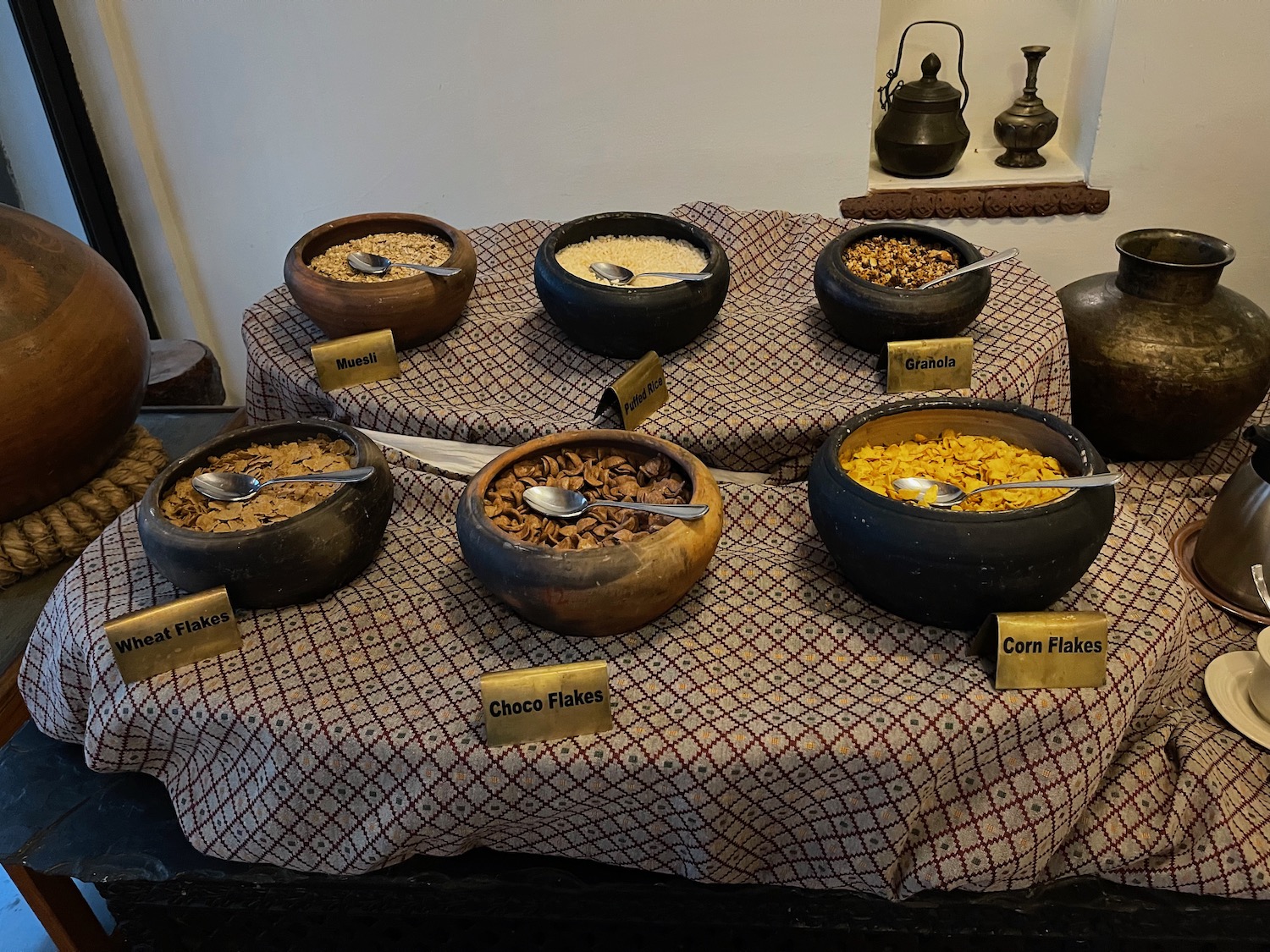 bowls of food on a table