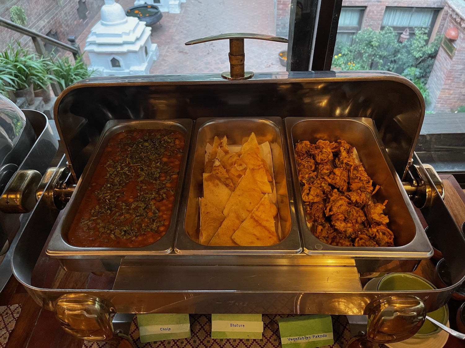 a tray of food on a table