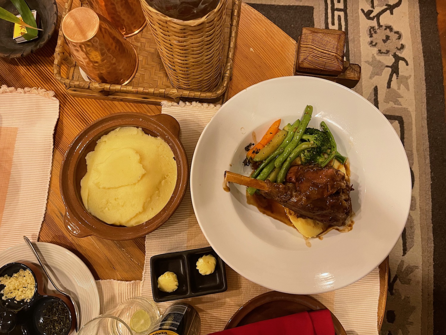 a plate of food on a table