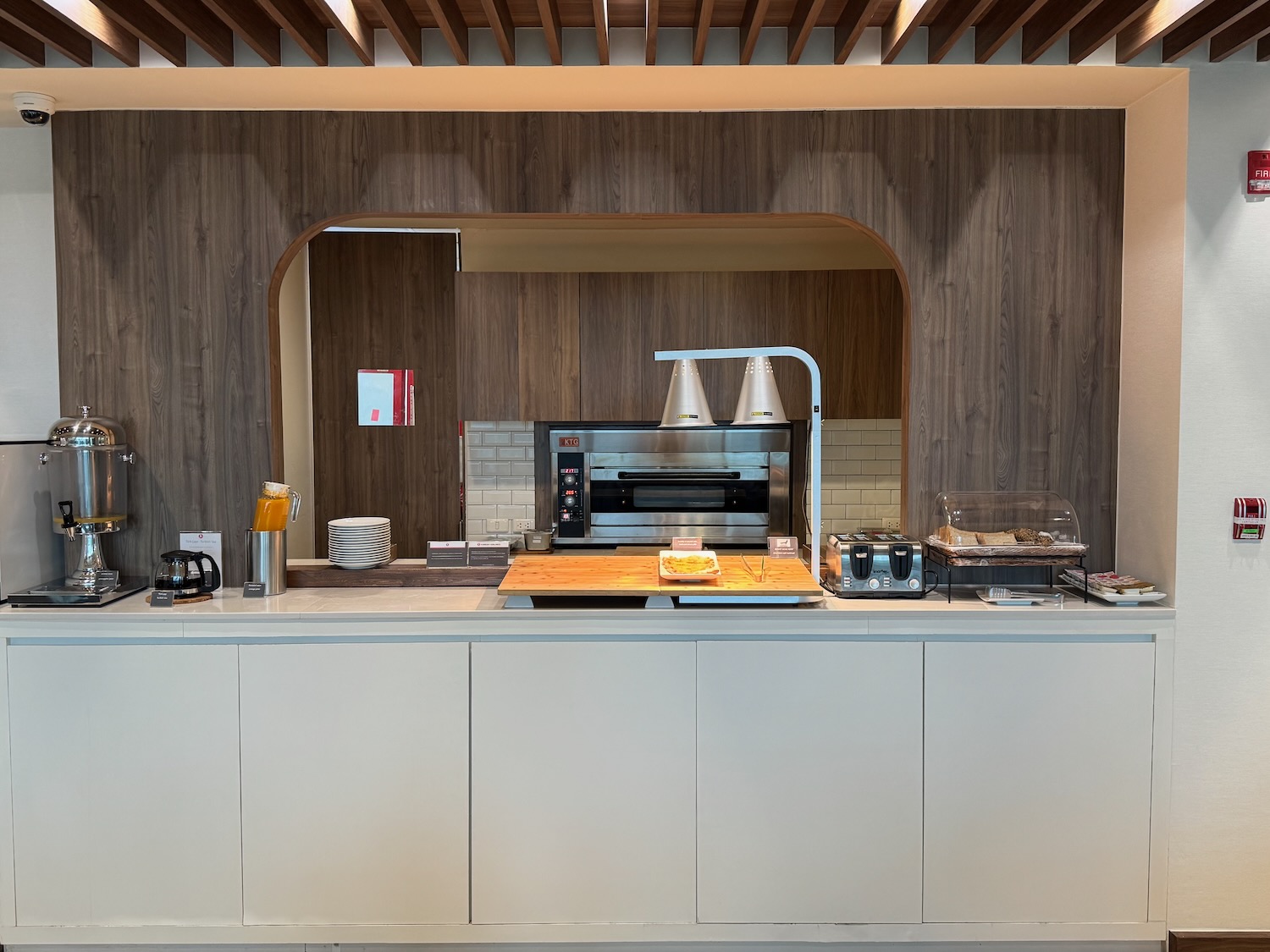 a kitchen with a counter top