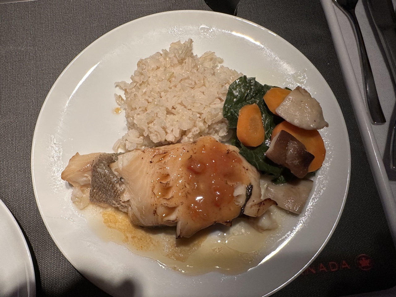 air canada business class 777 sablefish meal