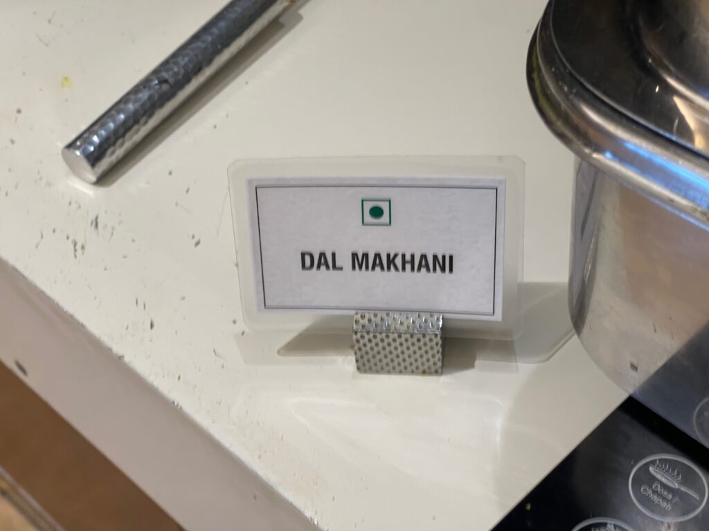 a name tag on a counter