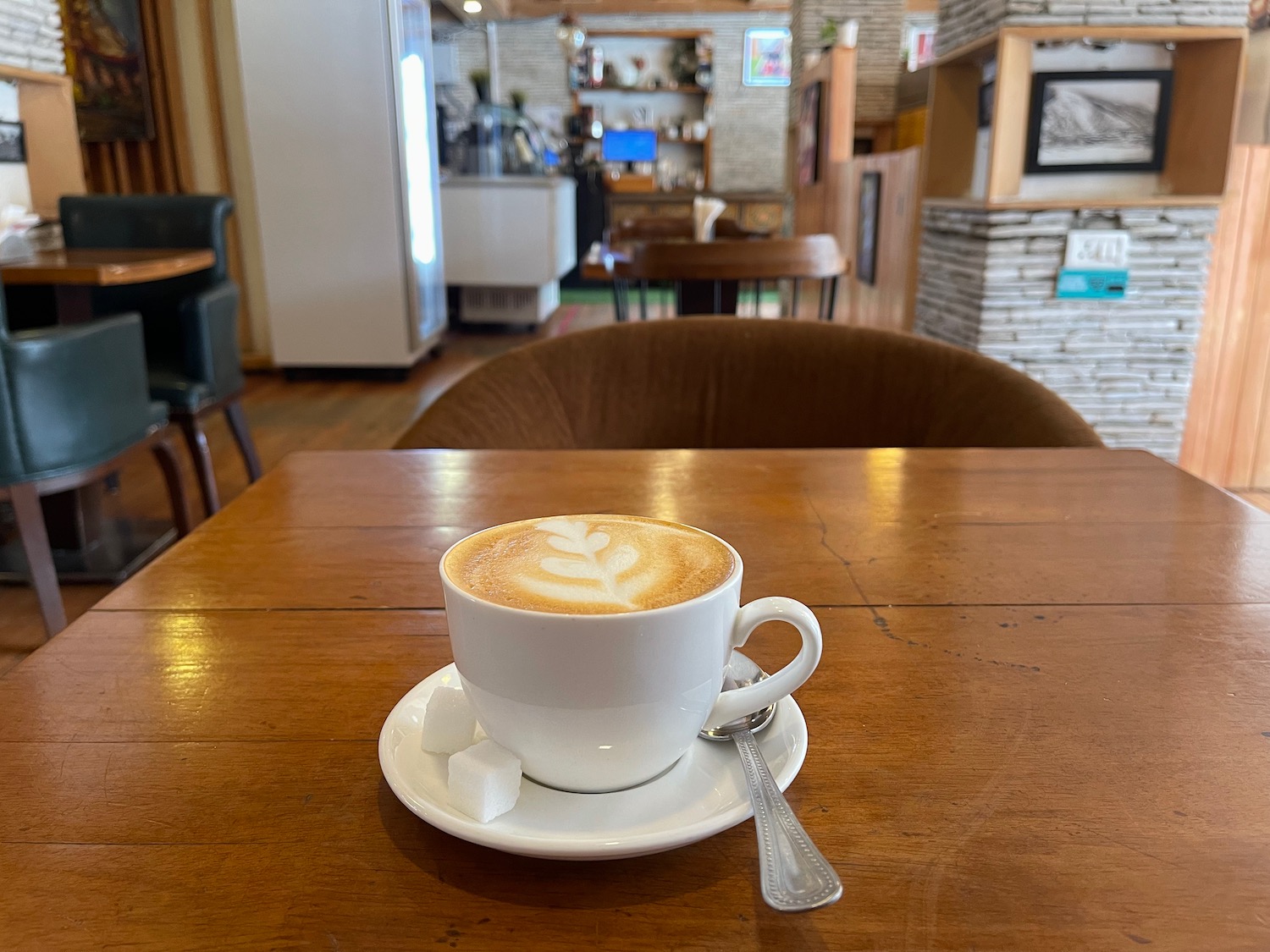 a cup of coffee on a table