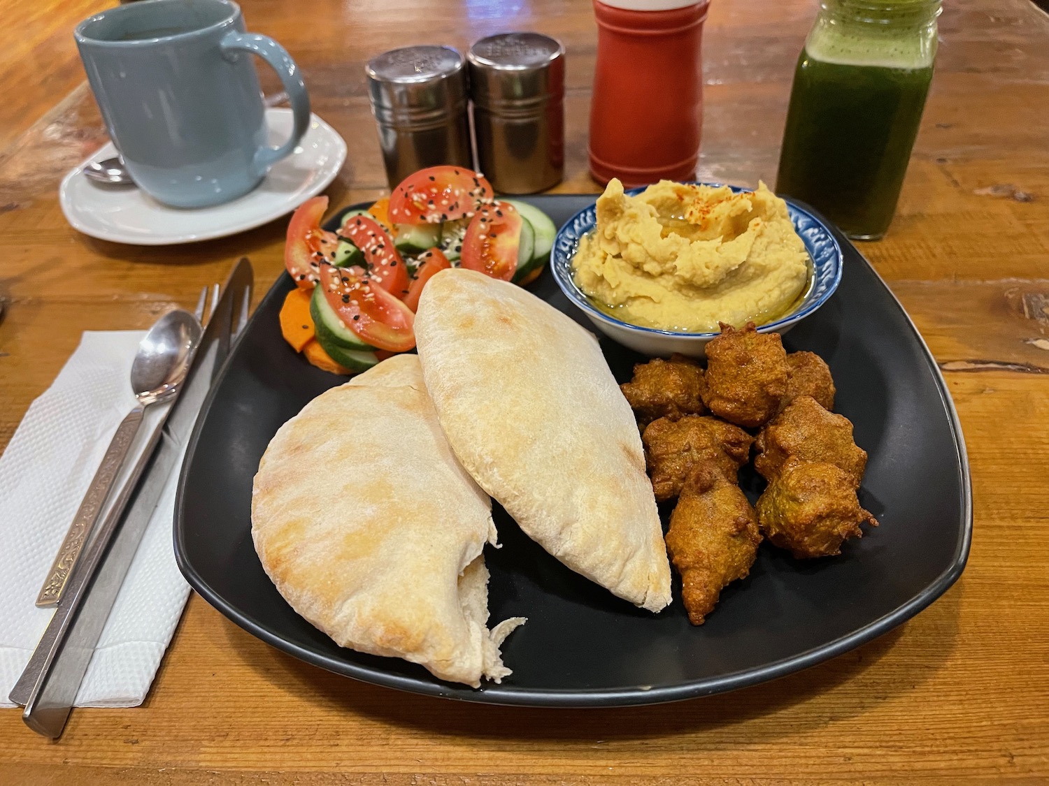 a plate of food on a table