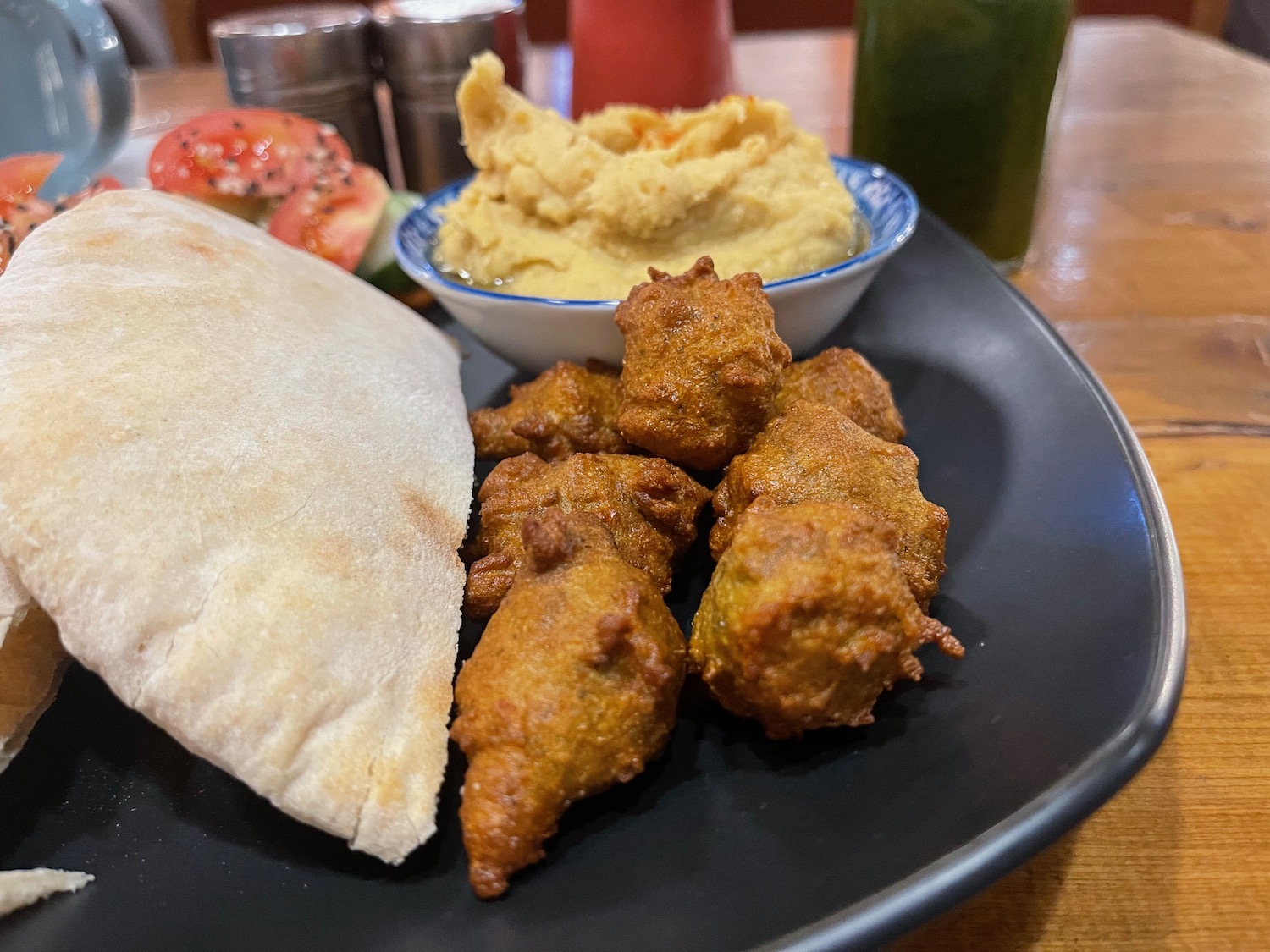 a plate of food on a table