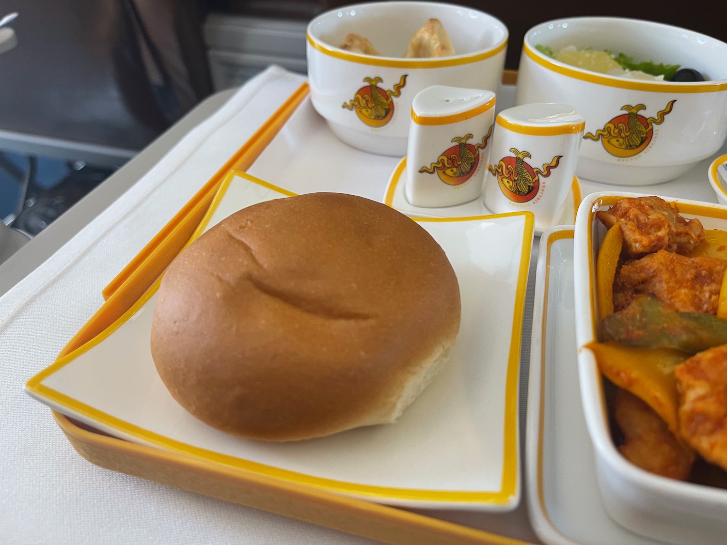 a tray of food on a table