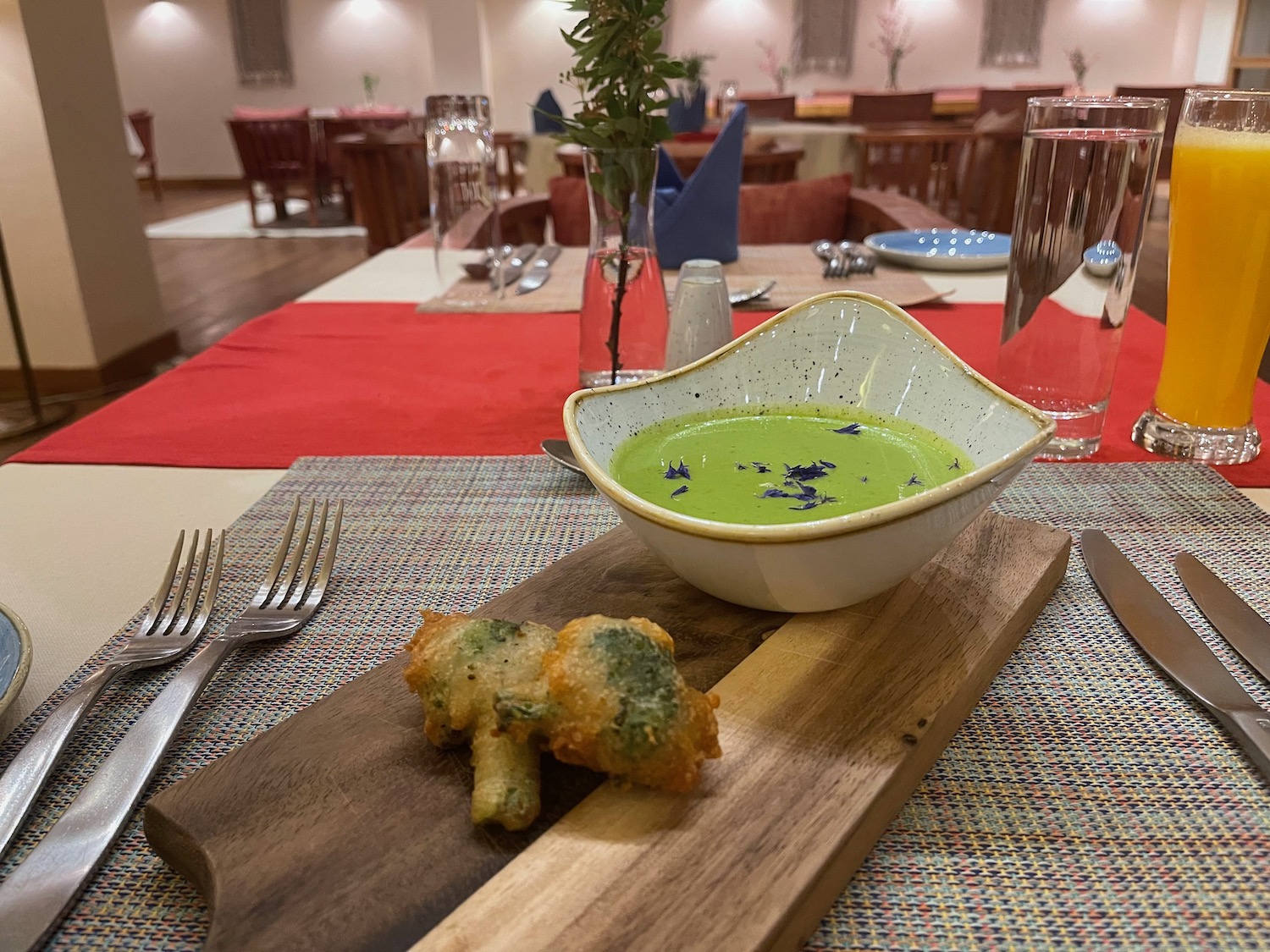 a plate of food on a table