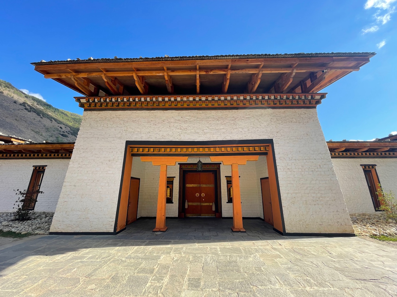 a building with a large doorway