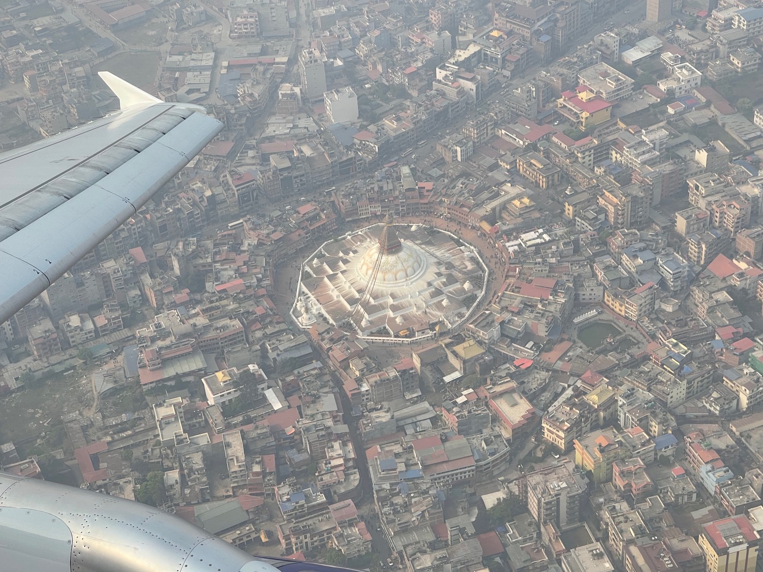 an aerial view of a city